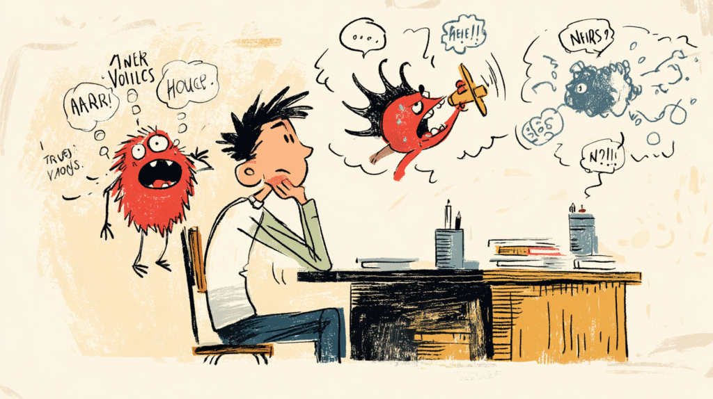 Why Your Brain Sounds Like a Goblin with a Megaphone (And Won’t Shut Up)